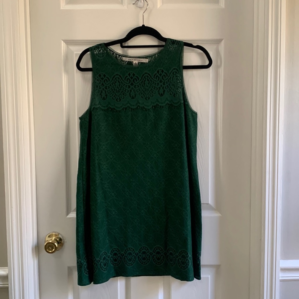 Max Studio emerald cocktail dress.